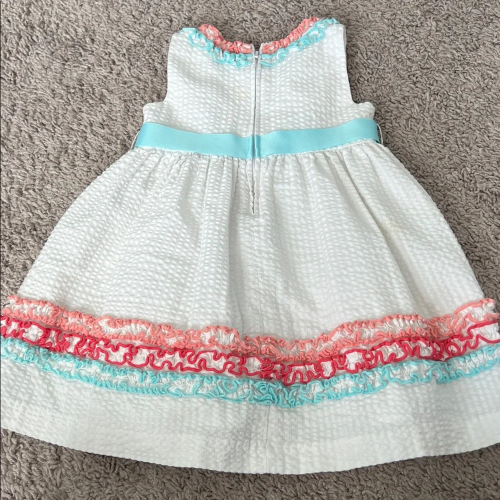 Bonnie Baby Seersucker Pink Blue Easter Spring Dress